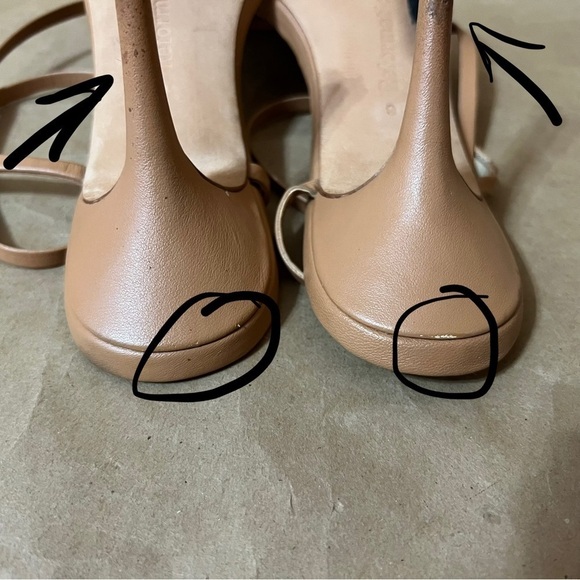 Reformation | Ivy Heels Strappy Sandals Leather Tan Naked Size 9 - Picture 14 of 16